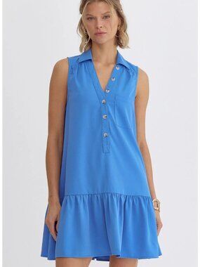 NWT Sleeveless Drop Waist Mini Dress by Entro
